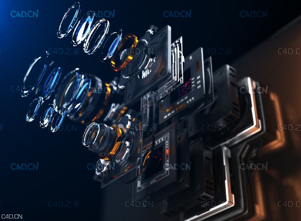 手机分解组装动画3D模型工程 - C4D之家 - maxresdefault.jpg