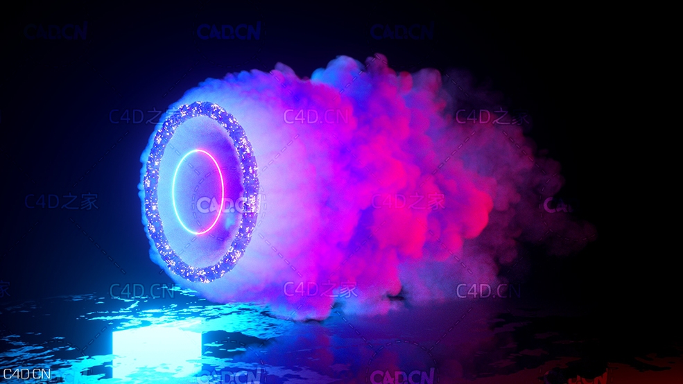 C4D+OCTANE+TFD制作烟雾圈特效教程（包含工程文件）Cinema 4D Turbulence FD Tutorial