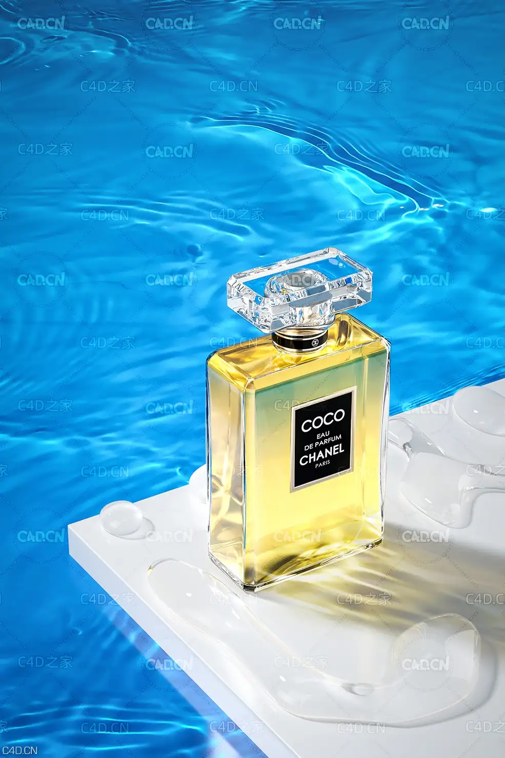 Coco香水C4D OCTANE化妆品产品渲染模型 - C4D之家 - 香水.jpg