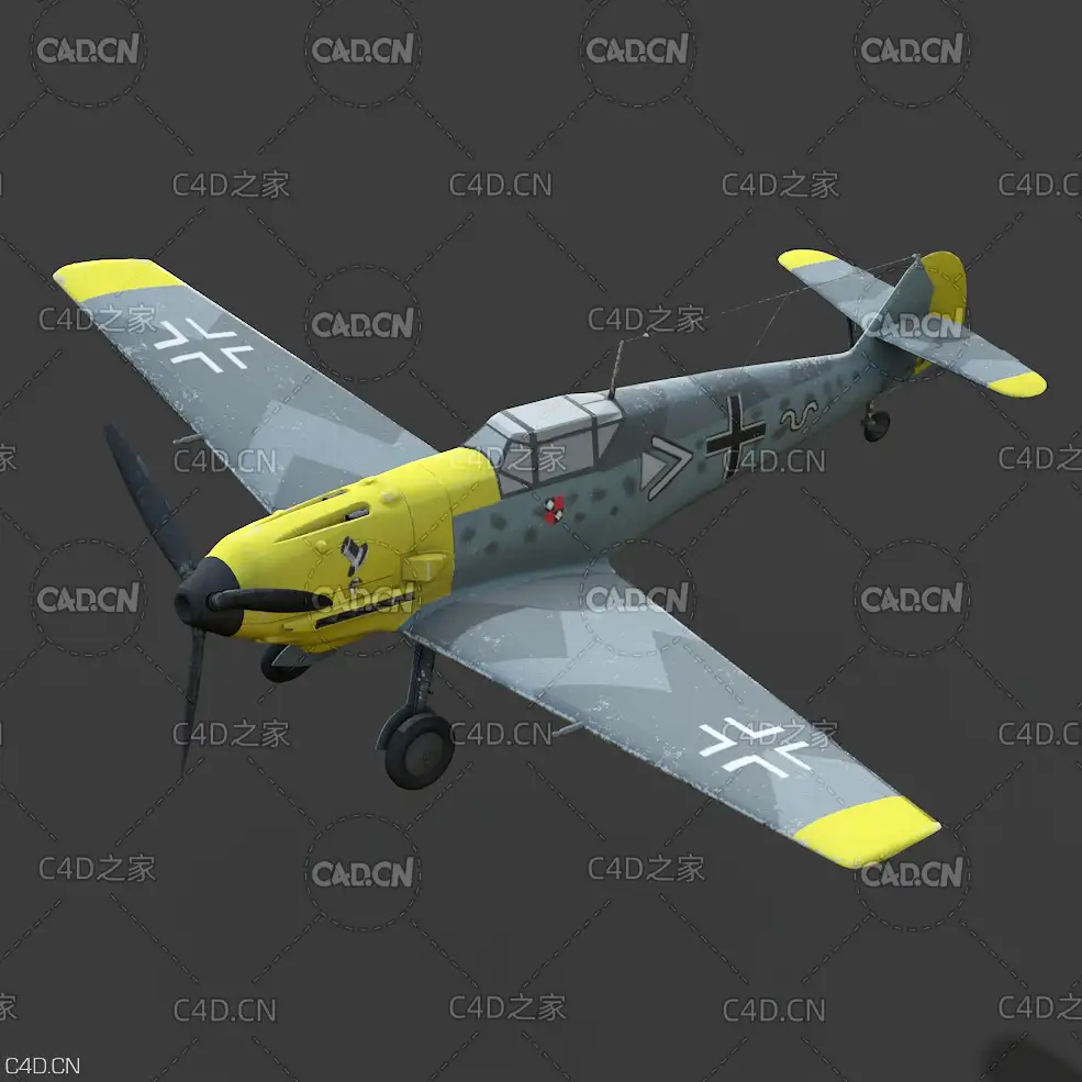 二战战机帝国之鹰—梅塞施密特 Messerschmitt Bf-109 - C4D之家 - 22.jpg