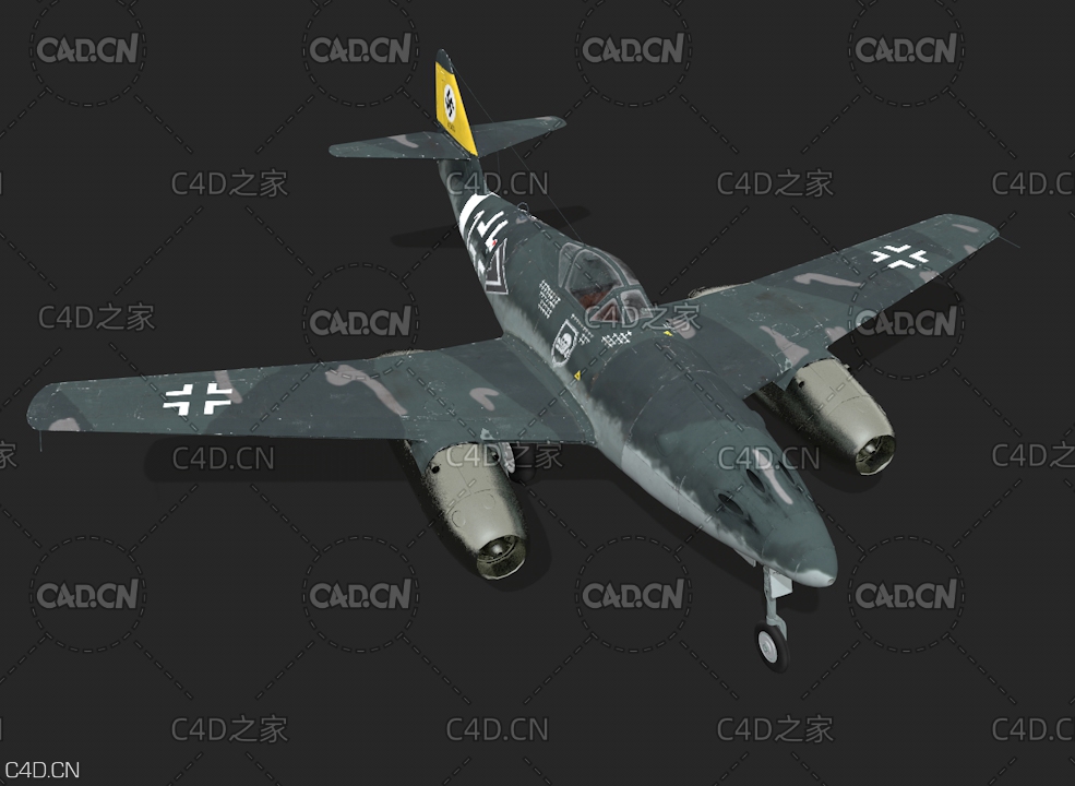 德国梅塞施米特Me-262战斗机 Messerschmitt Me 262 - C4D之家 - C4D.jpg