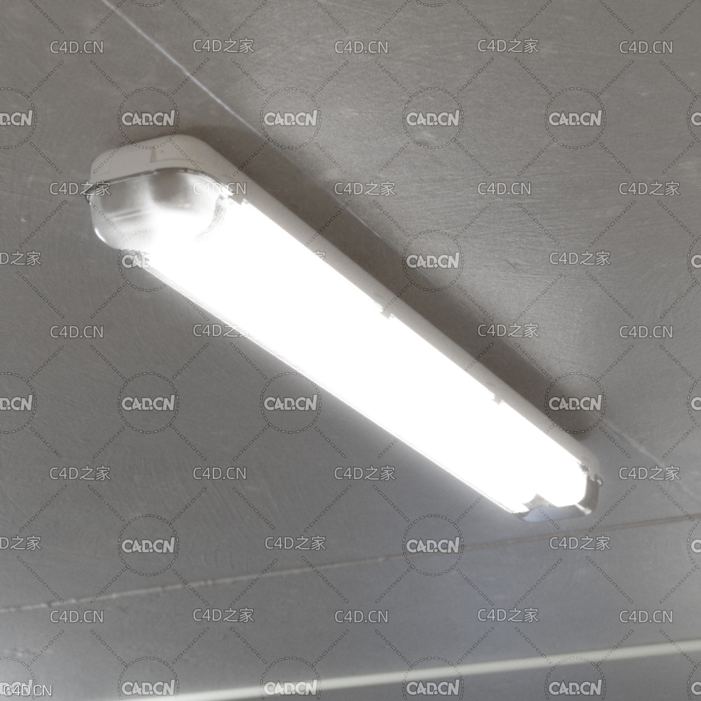 地下车库LED灯管顶灯 Ceiling Light 两根灯管 - C4D之家 - AM218_015.jpg