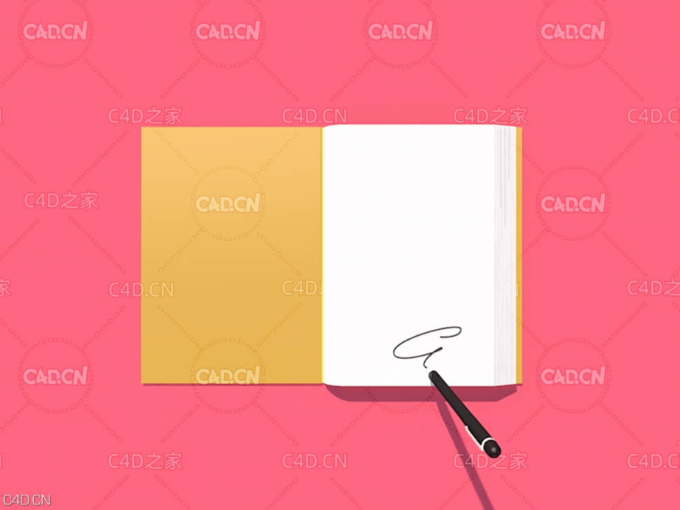C4D翻书签名循环动画教程（包含C4D真实翻书汉化版real book v.2.2.1）