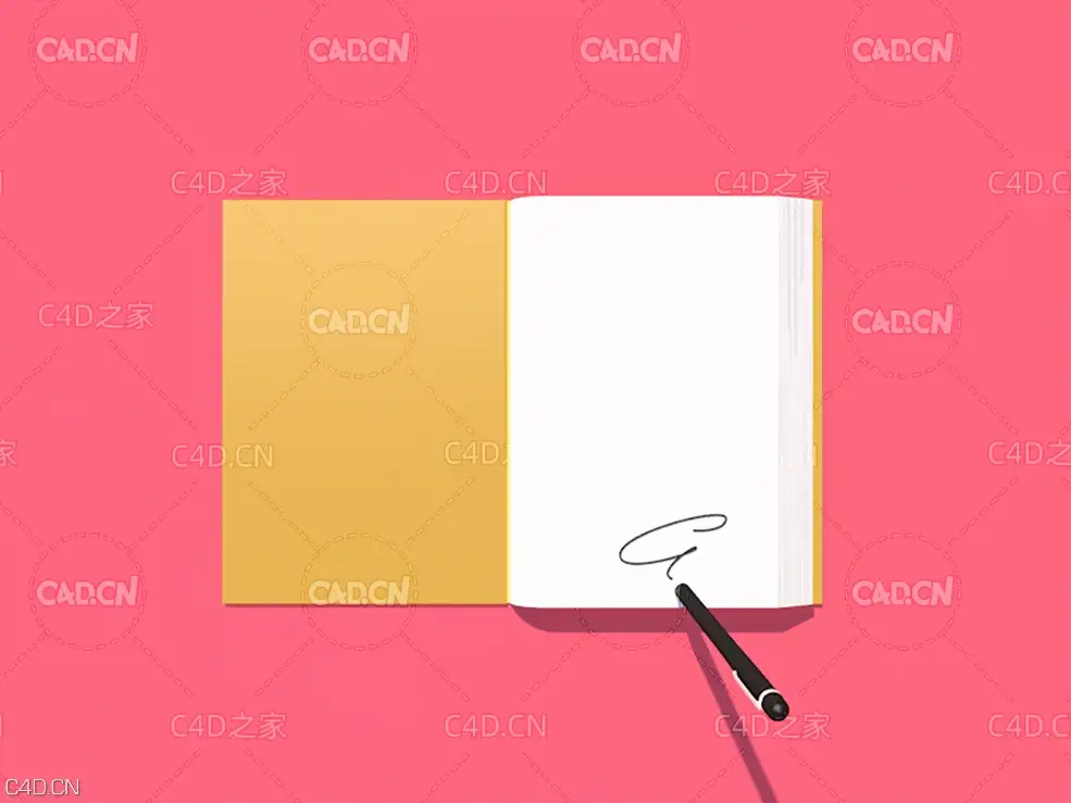C4D翻书签名循环动画教程（包含C4D真实翻书汉化版real book v.2.2.1）