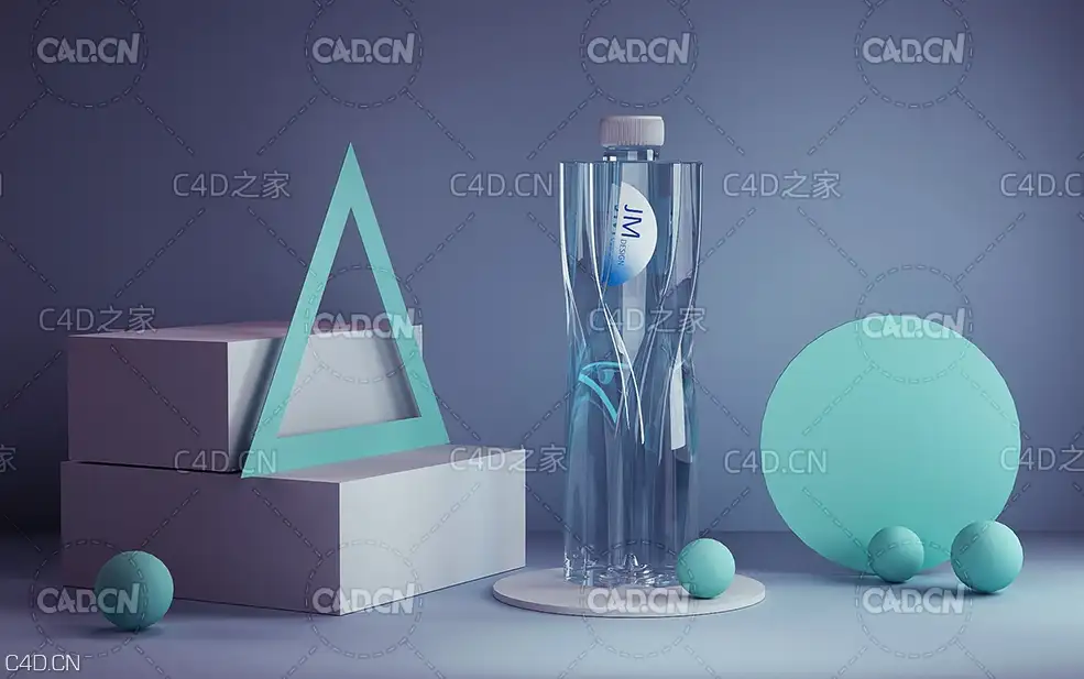 C4D OCTANE矿泉水场景渲染工程 - C4D之家 - C4D矿泉水场景海报2.jpg