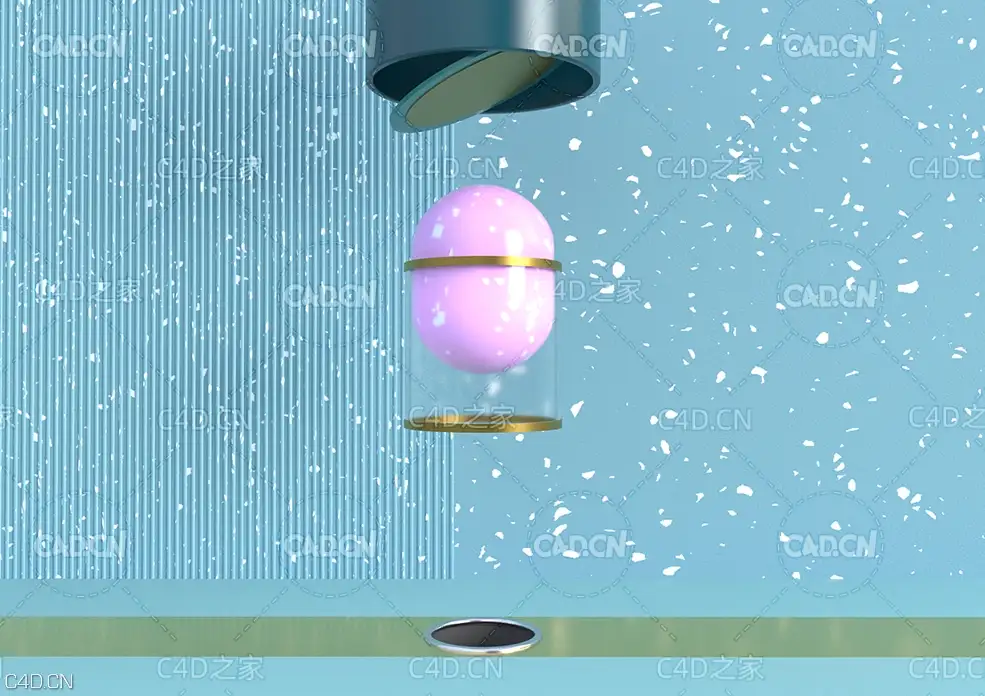 C4D柔体动画 圆球穿梭变形动画