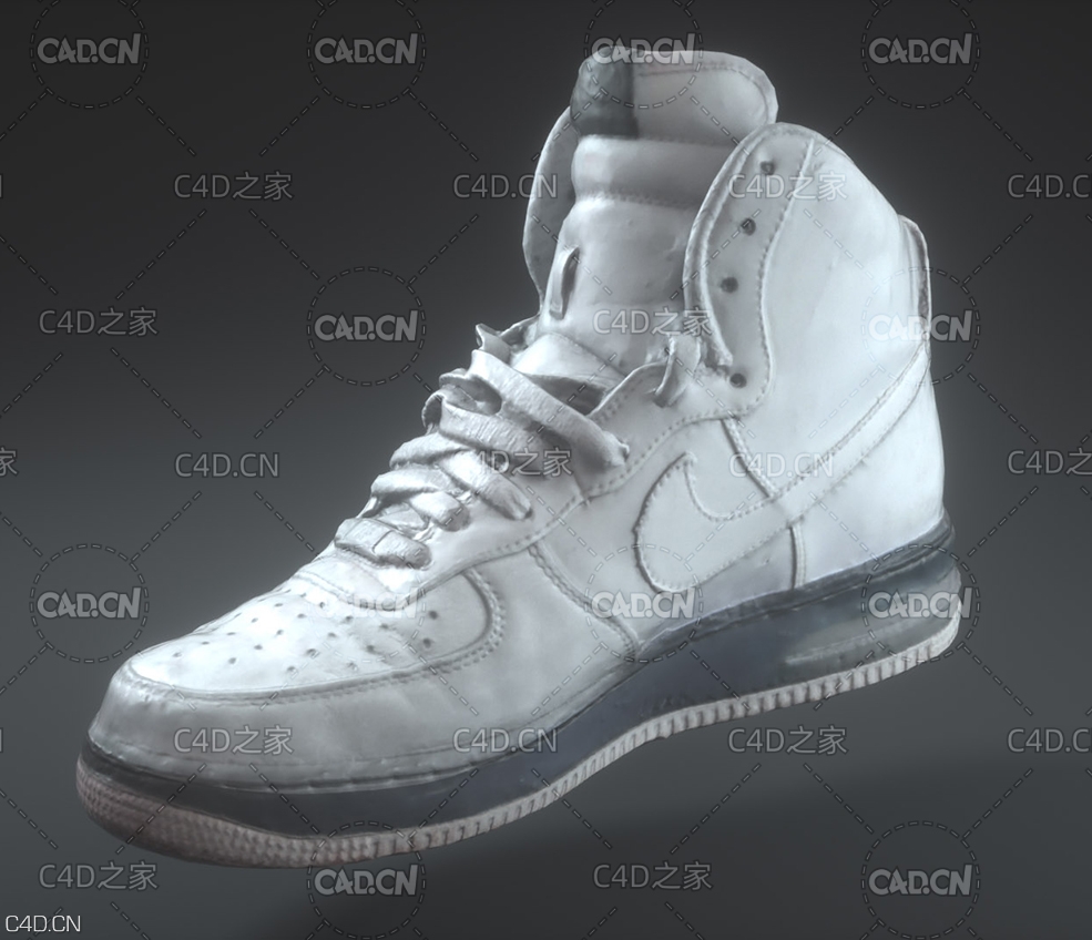 耐克空军一号运动鞋3D扫描模型 Nike Airforce Sneaker