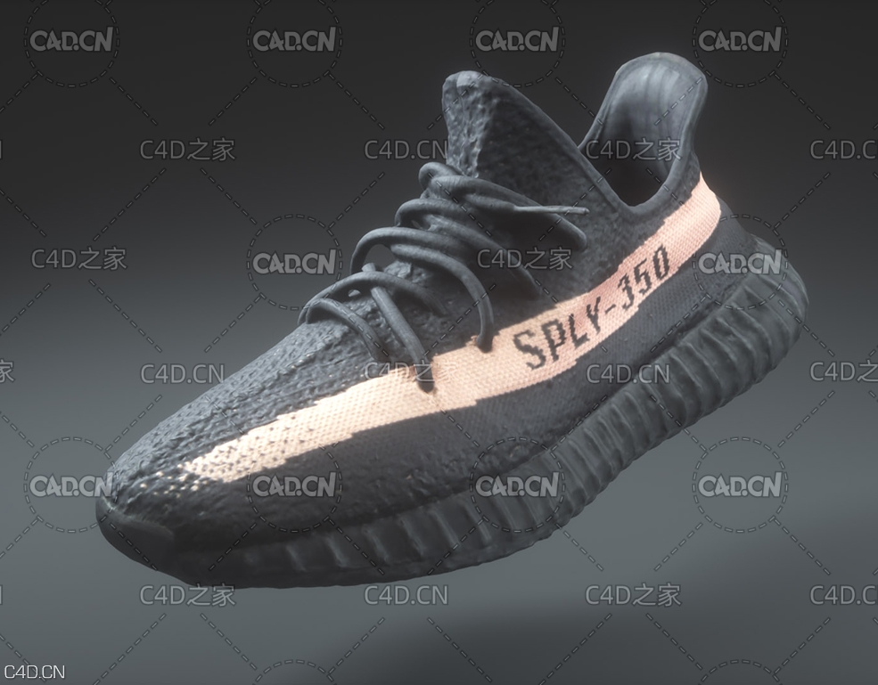 椰子运动鞋3D扫描模型 Yeezy BOOST 350 V2