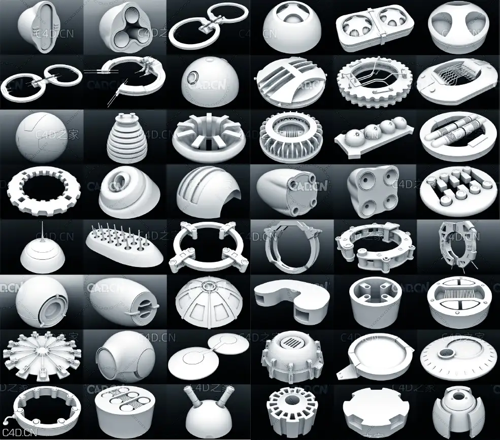 近20000个科幻机甲零件模型合集 X Polygon – 3D Model Collection