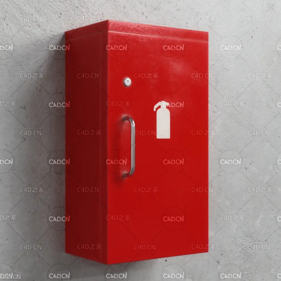 红色封闭式消防箱 Extinguisher