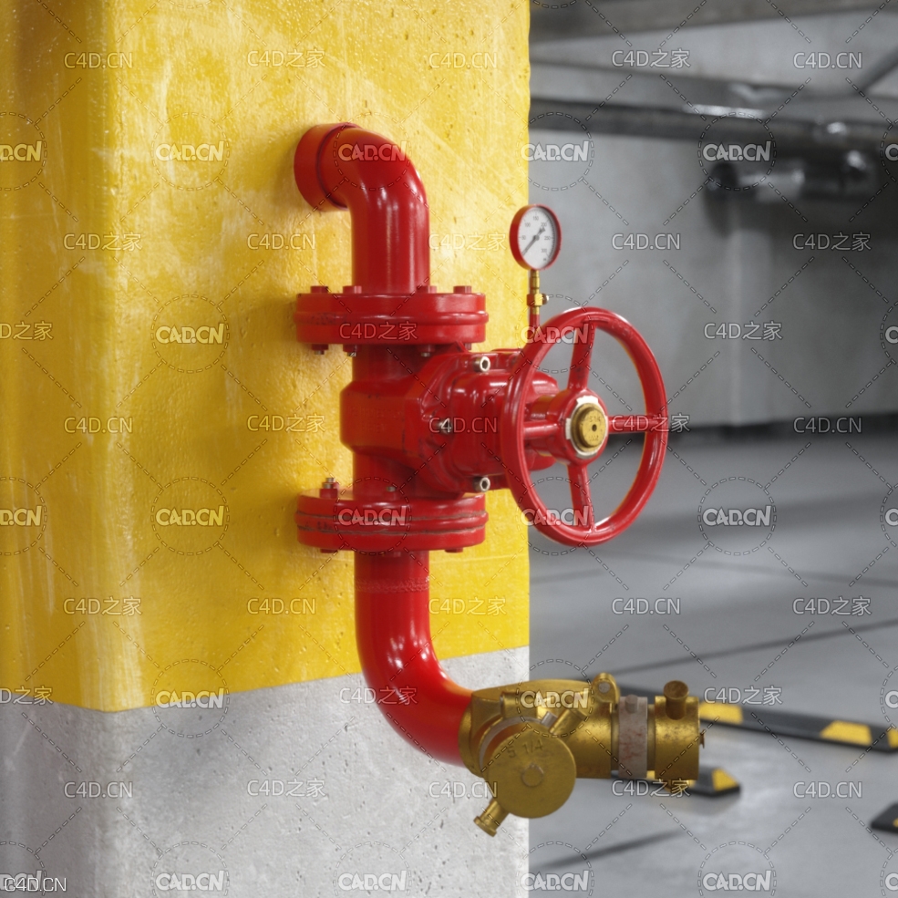 地下车库消防龙头 Fireplug - C4D之家 - AM218_038.jpg