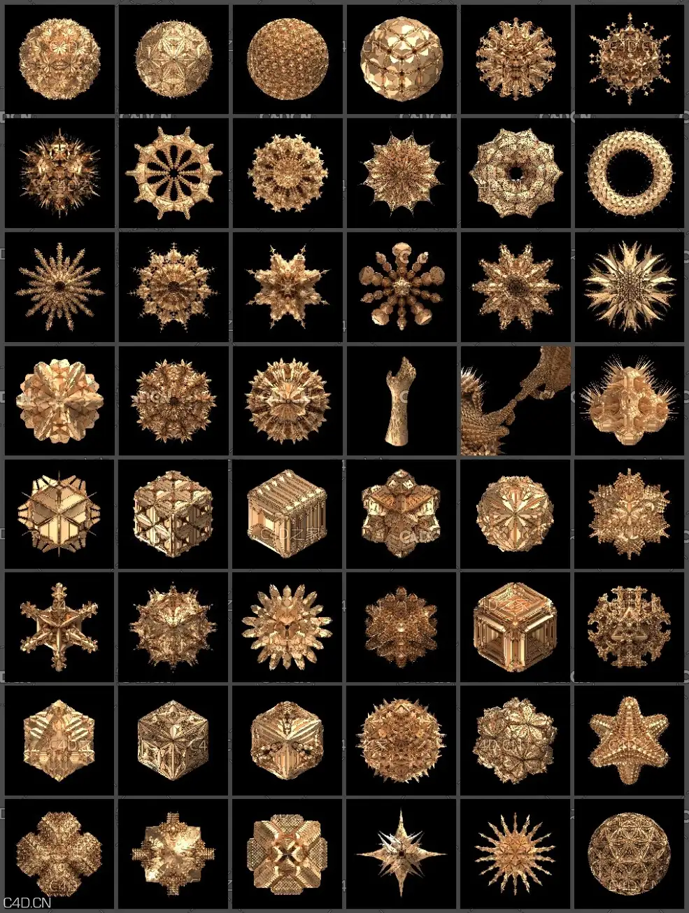几何程序化分型模型预设C4D插件 TFMStyle – MoFractal for Cinema 4D + 视频教程 - C4D之家 - cinema4d_-2020-08-29-17.07.16.jpg