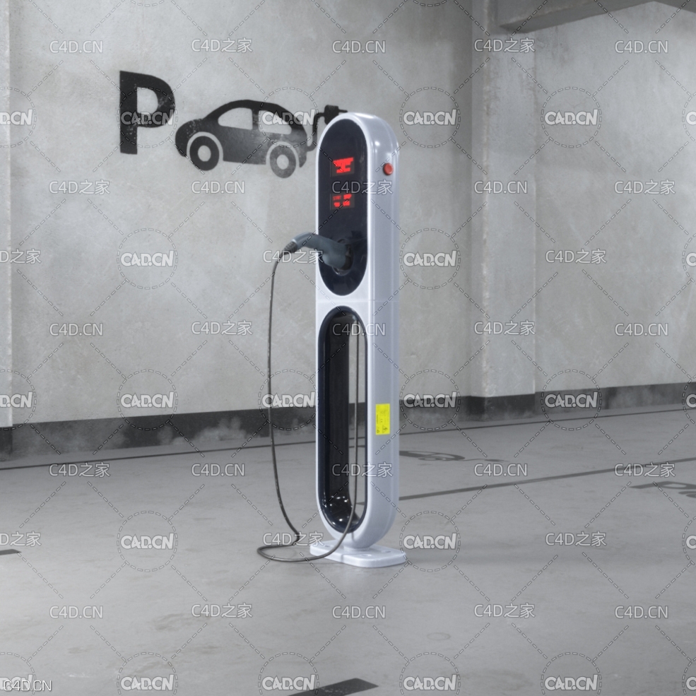 电动汽车充电桩 Charging Station - C4D之家 - AM218_047.jpg