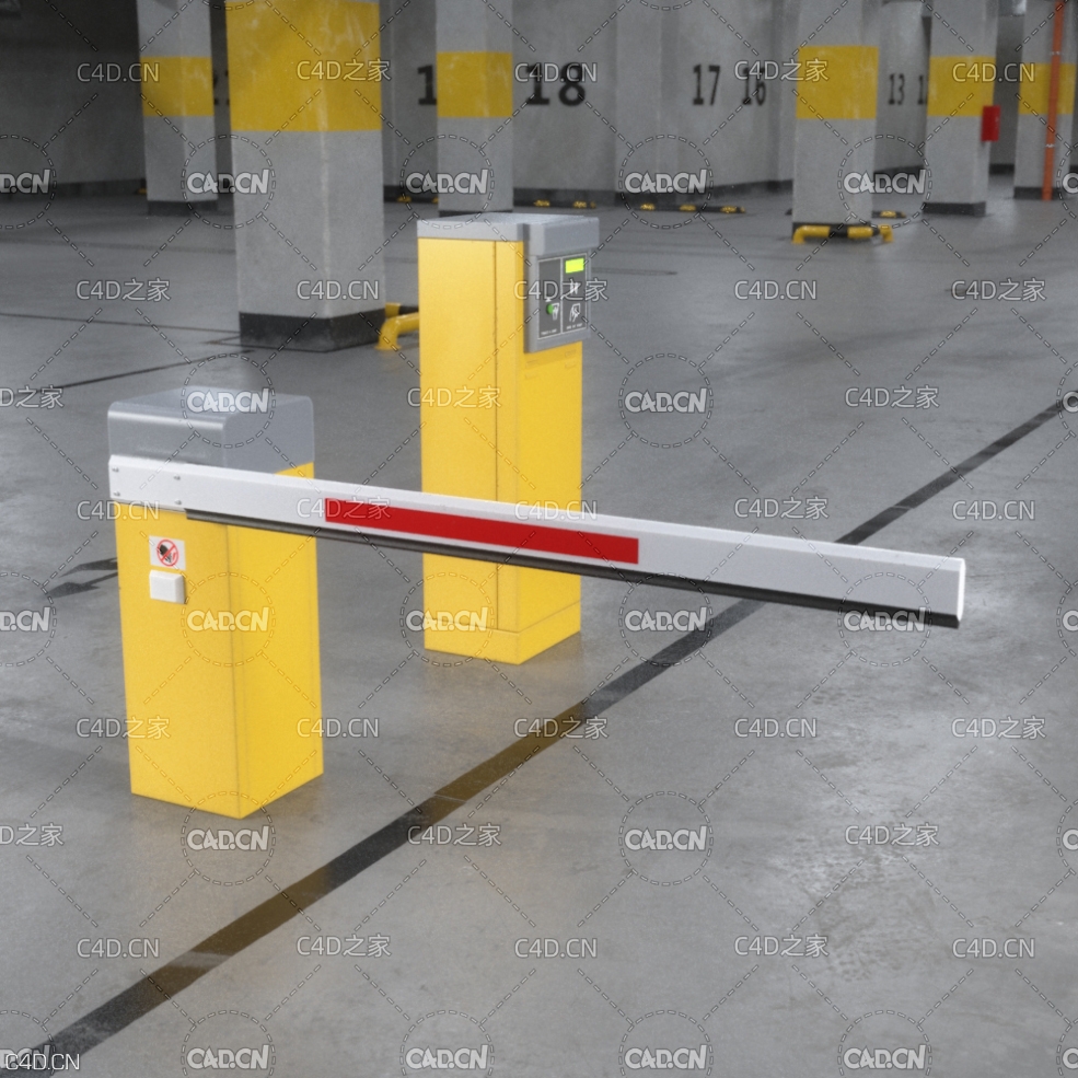 地下车库自动升降杆 Barrier - C4D之家 - AM218_049.jpg