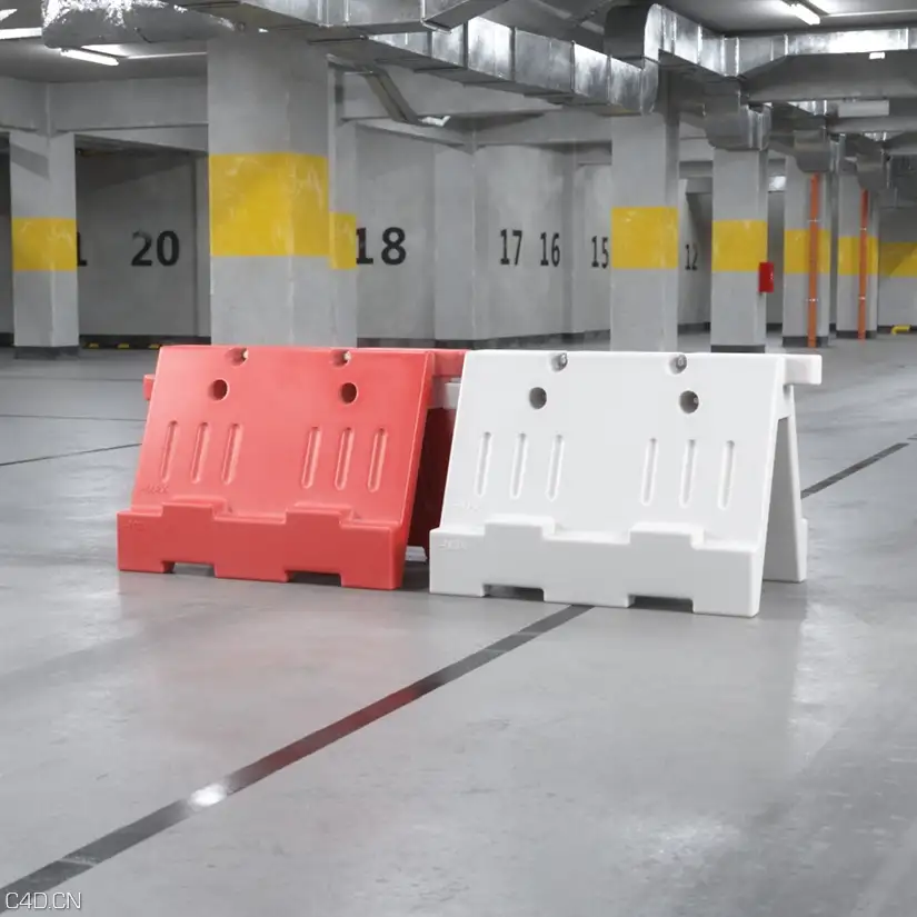 地下车库交通路线塑料围挡 Barrier