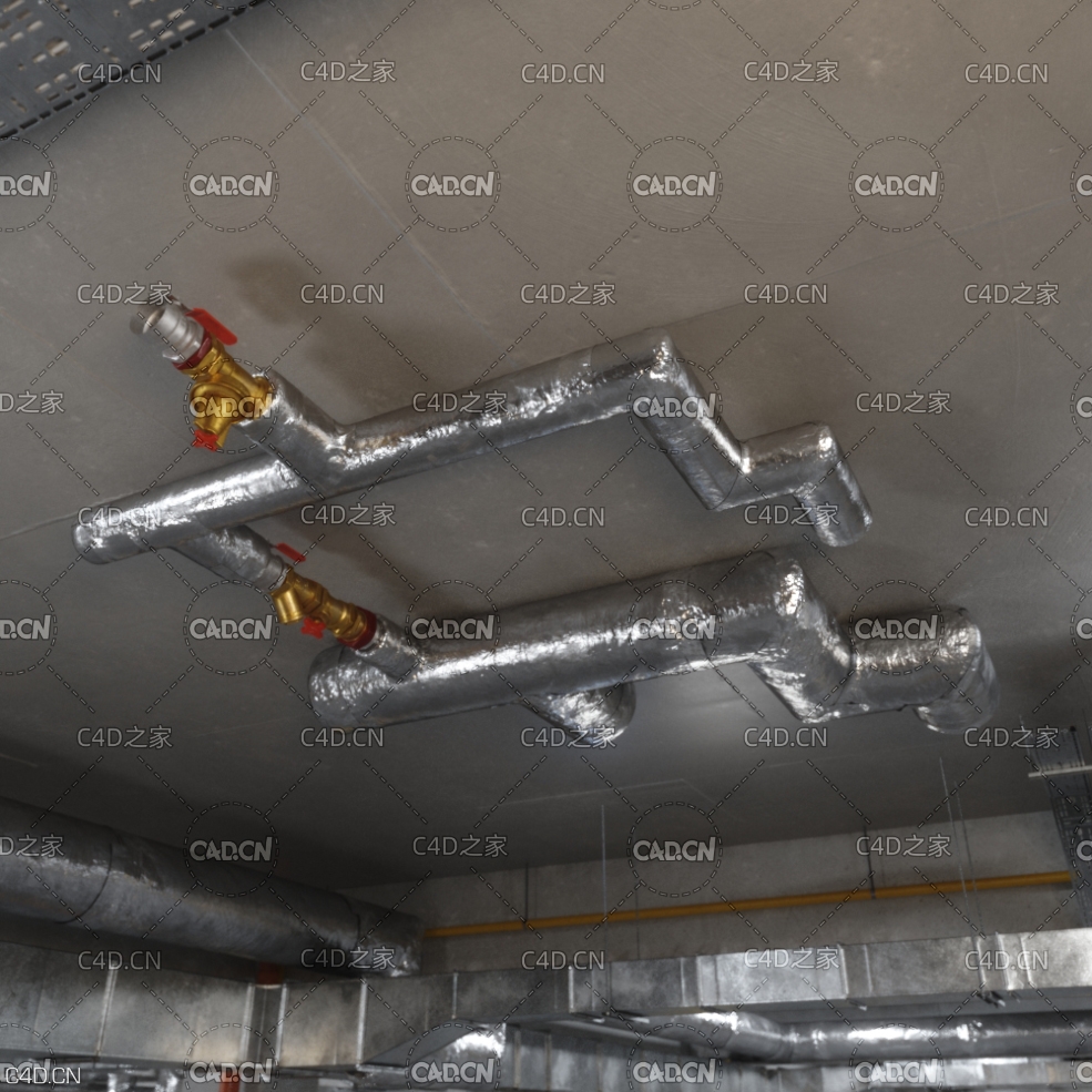 地下室房顶上下水管道 Pipe Big - C4D之家 - AM218_061.jpg