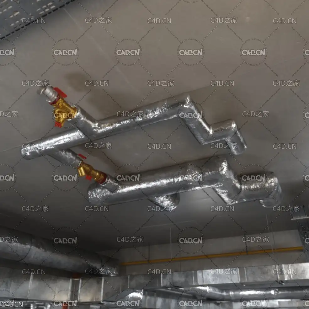 地下室房顶上下水管道 Pipe Big - C4D之家 - AM218_061.jpg