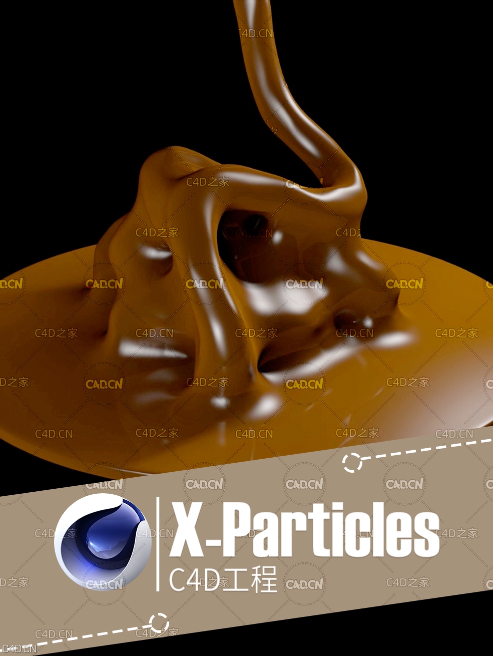 C4D X-Particles粘稠液体堆积动画工程 XPFluids Vol 1 Jet Buckling V1 - C4D之家 - 2.jpg