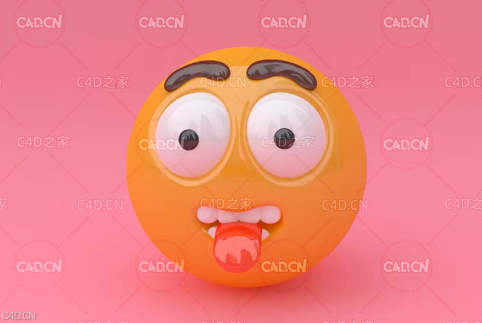 C4D卡通表情符号建模教程 Crazy Emoji Using Vray Render and Sculpting - Cinema 4D