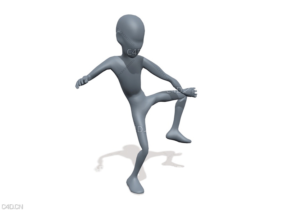 卡通3D小人绑定模型