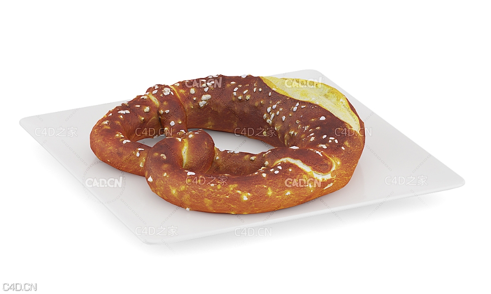 德国扭结面包C4D模型 Pretzel 椒盐脆饼 椒盐卷饼 - C4D之家 - cgaxis_models_71_37.jpg