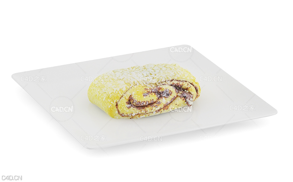 盘子里的甜卷面包C4D模型 Sweet Bun - C4D之家 - cgaxis_models_71_40.jpg
