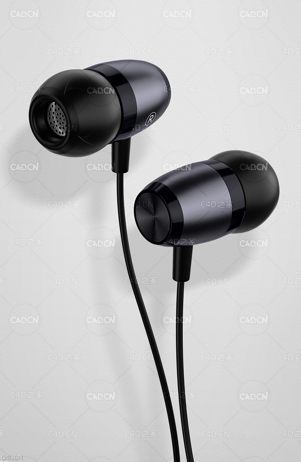 C4D OC耳机产品渲染 headset