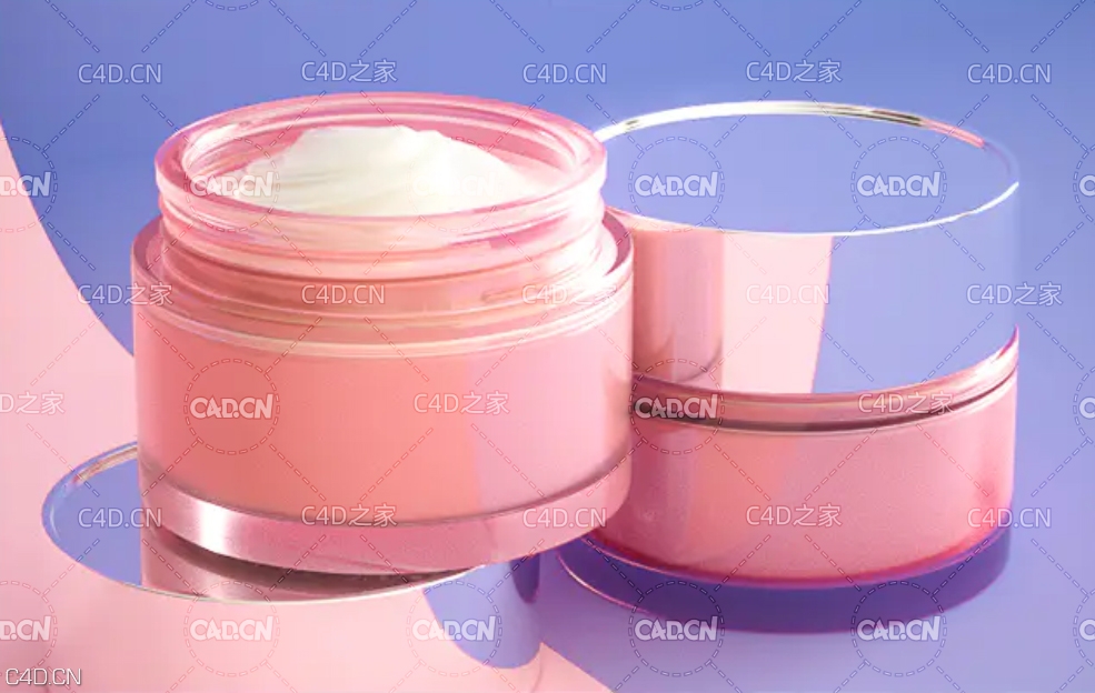 C4D OC面霜美容产品渲染模型 - C4D之家 - 9e361f329d91717a5272838099d82d09.jpg-(1090×642).jpg