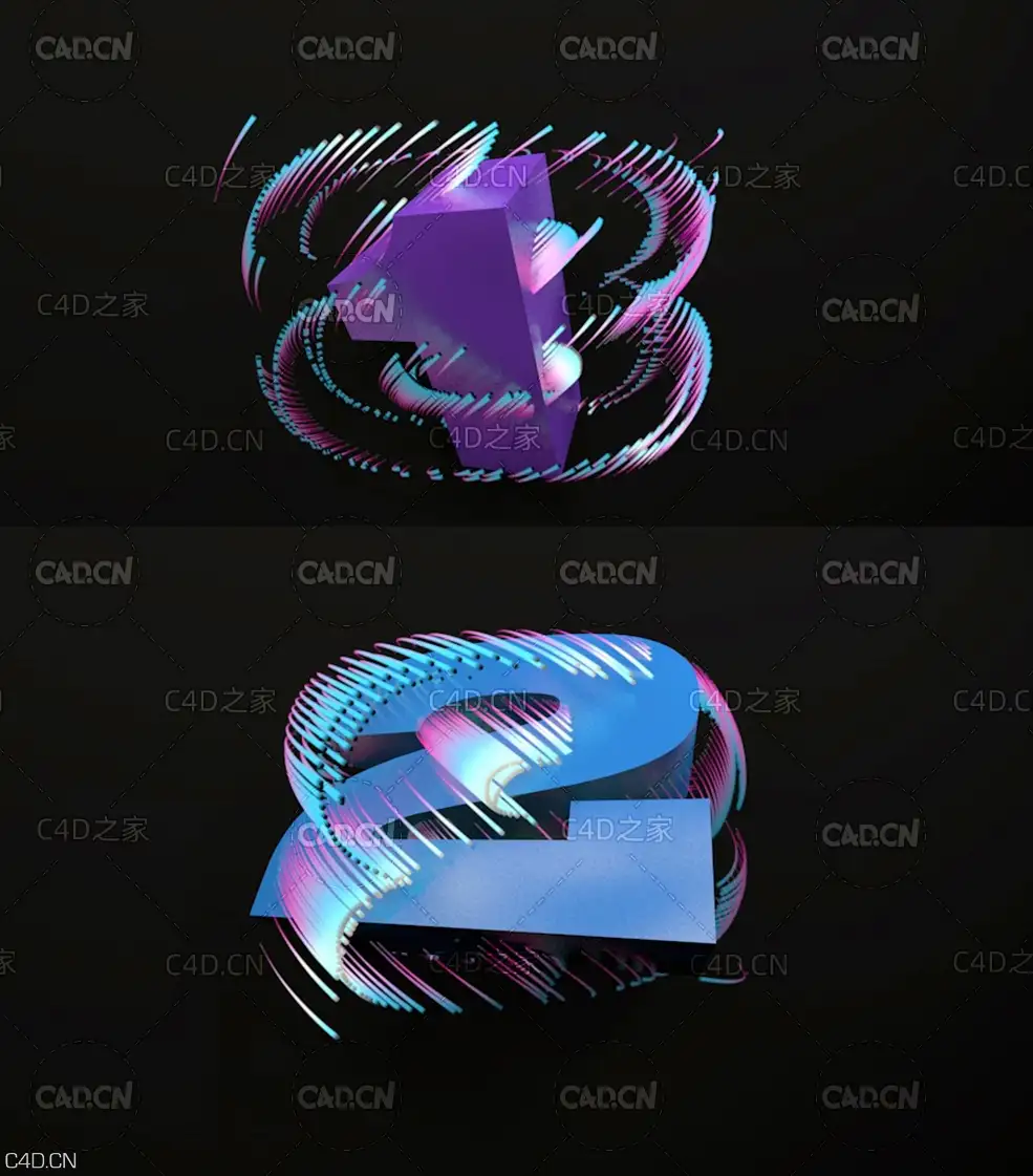 C4D倒J时动画工程 Countdown