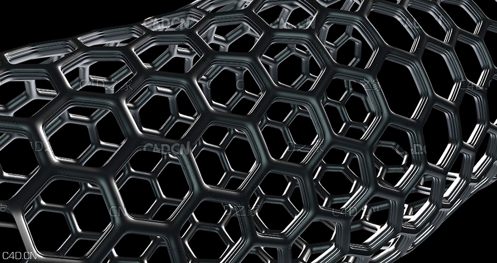 C4D六边图形变形筒状连接工程 - C4D之家 - 11.jpg