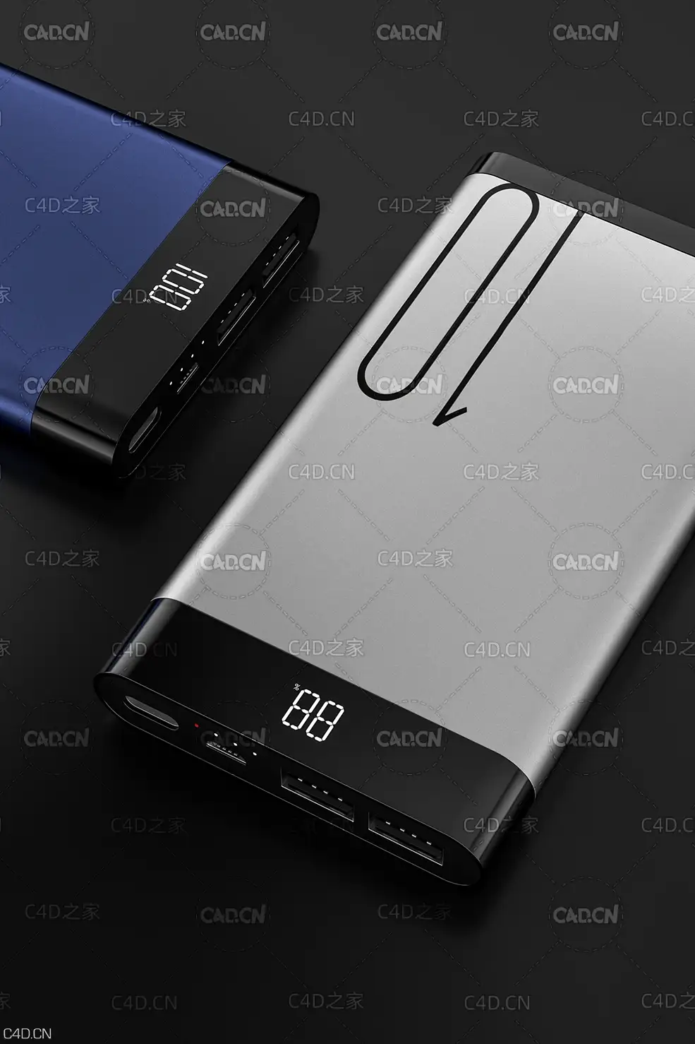 C4D OCTANE充电宝产品渲染模型