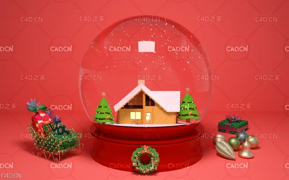 C4D OCTANE圣诞节电商促销场景 - C4D之家 - 0559.jpg