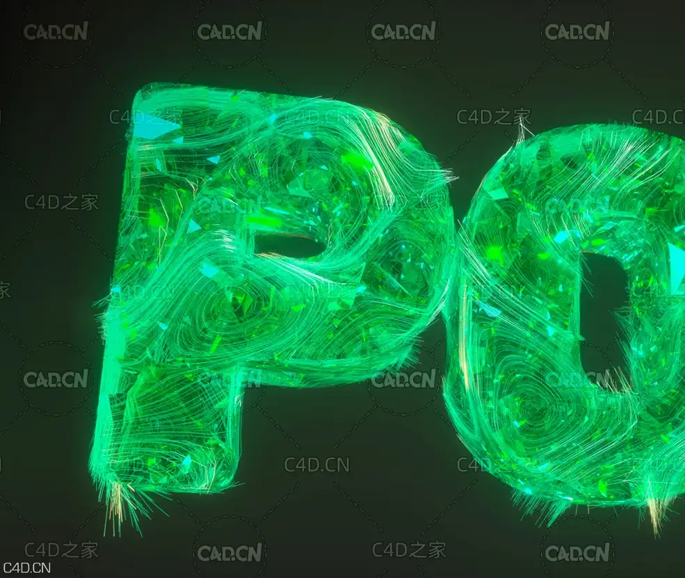 C4D OCTANE粒子缠绕破碎特效动画工程