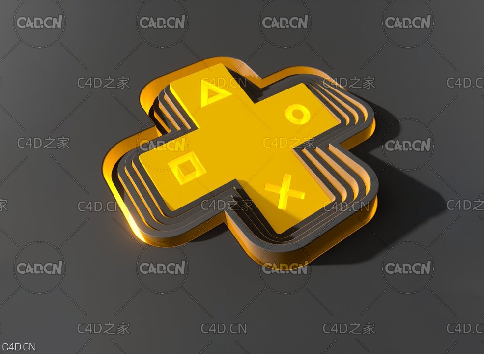 C4D十字按钮动画教程 PLAYSTATION CROSS ANIMATION (Cinema 4D Tutorial)
