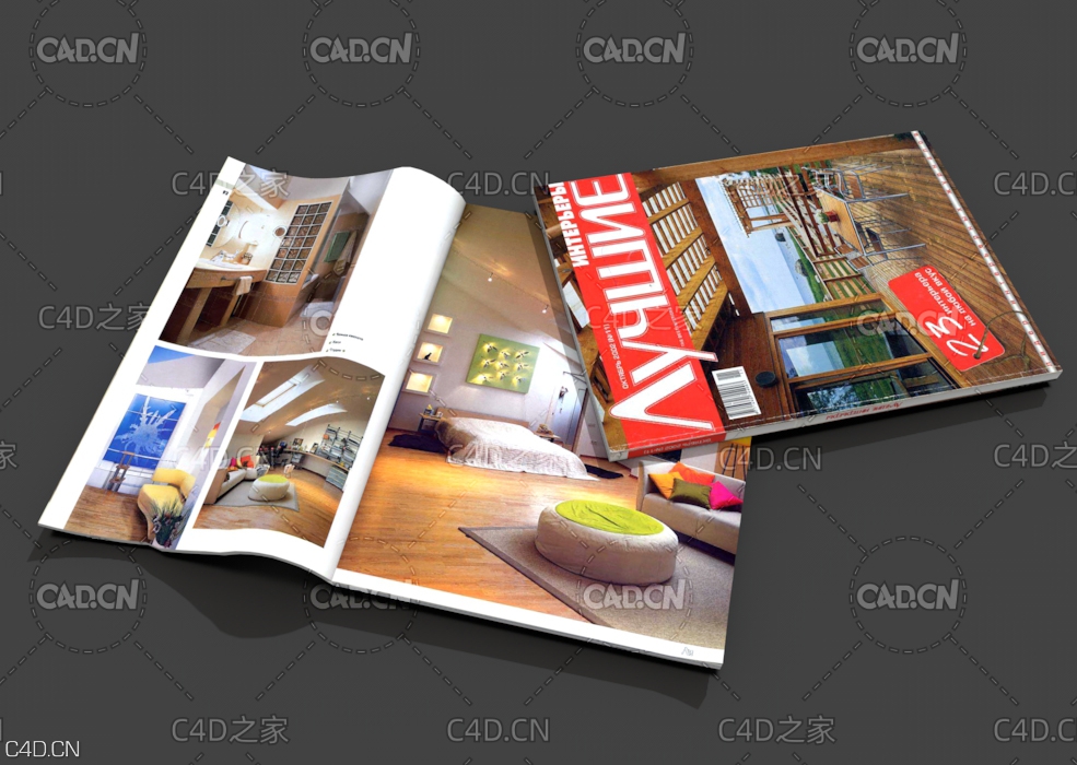 翻开的杂志C4D模型 Journal - C4D之家 - 2.jpg