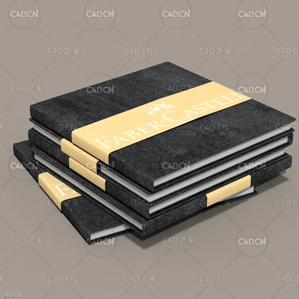精装书籍C4D模型 book hard cover - C4D之家 - 2.jpg