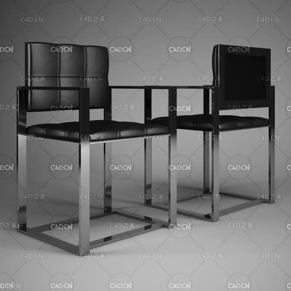 政府单位办公椅 办公椅C4D模型 - C4D之家 - 63.jpg