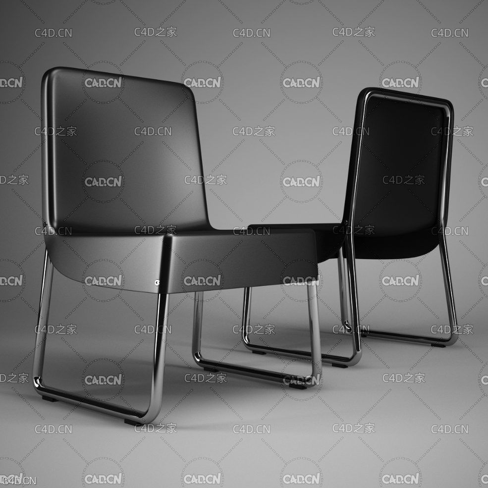 儿童理发椅子C4D模型 - C4D之家 - 60.jpg