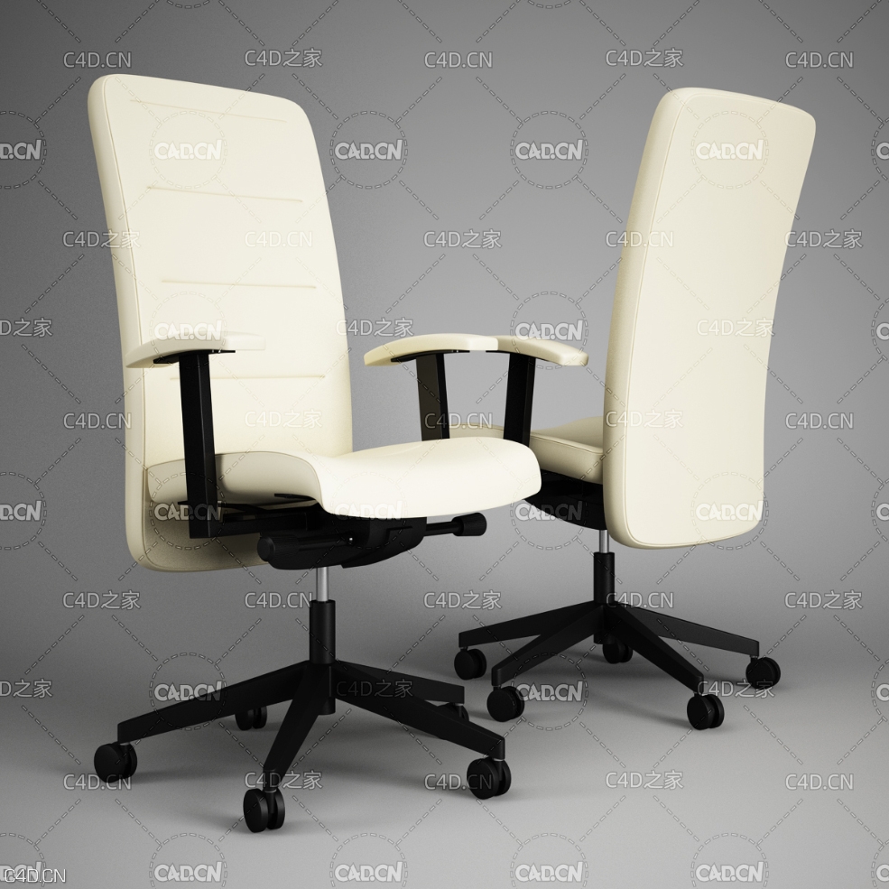办公室电脑椅 升降椅 老板椅 - C4D之家 - 53.jpg