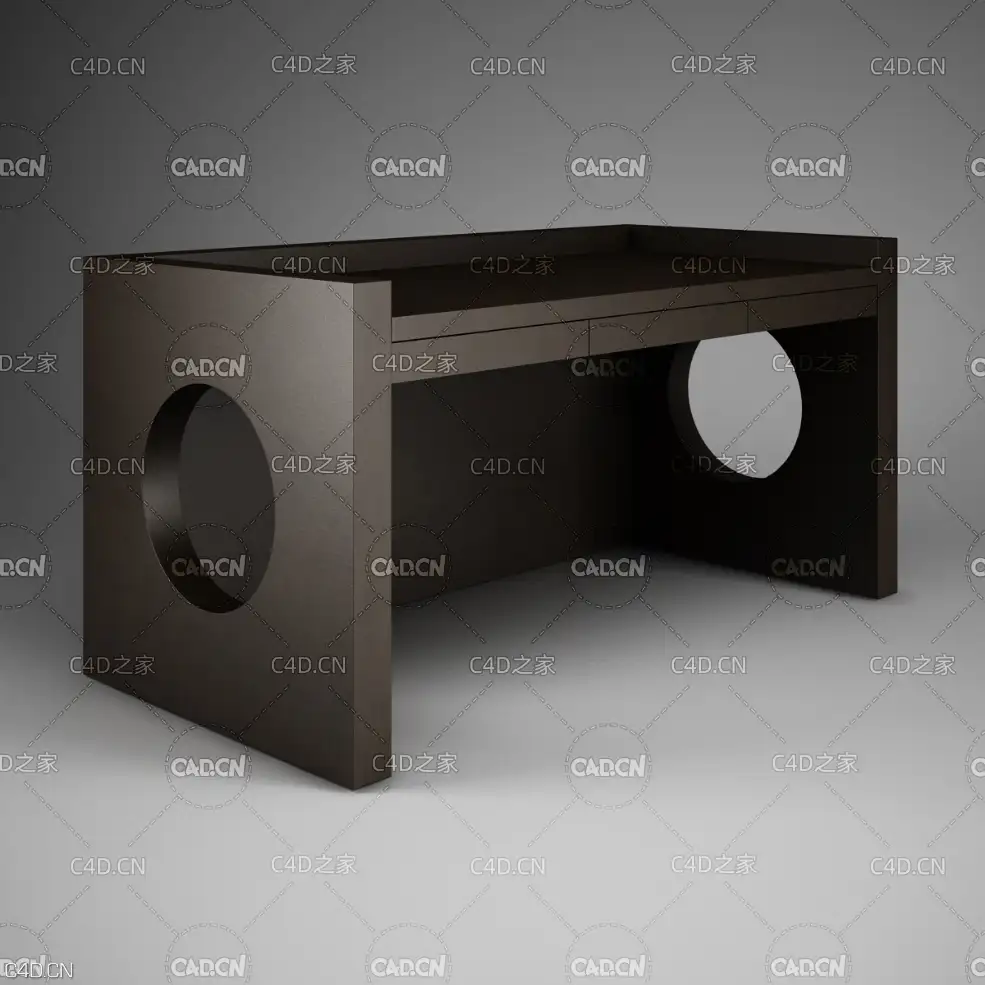 简易木桌 办公桌 Office desk - C4D之家 - 45.jpg