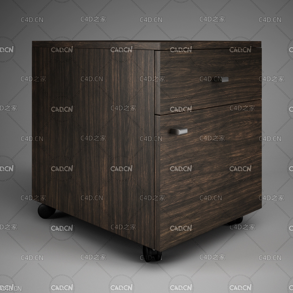 实木斗柜 矮文件柜 床头柜 cabinet - C4D之家 - 44.jpg