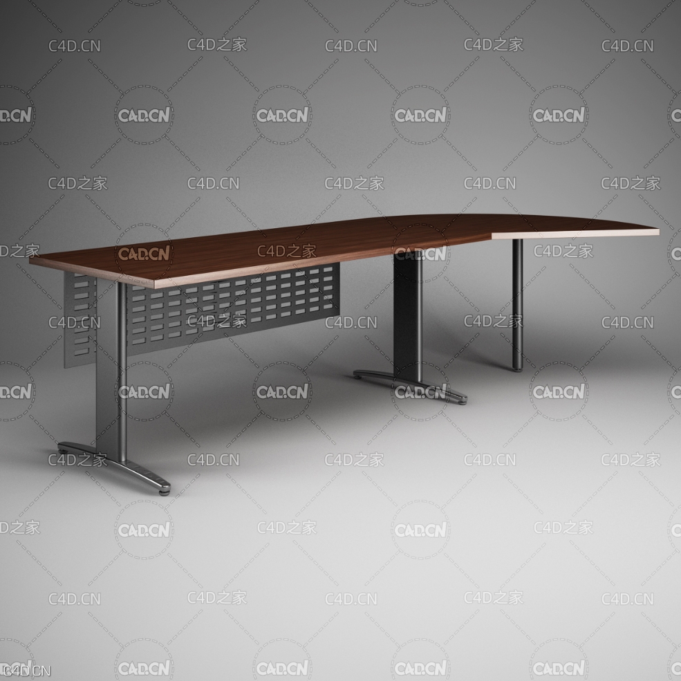 办公室简约电脑桌 Office desk - C4D之家 - 23.jpg