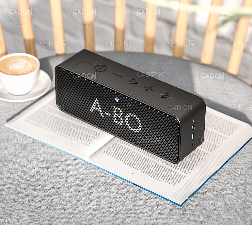 C4D OCTANE方形蓝牙音箱电子产品渲染 Speaker