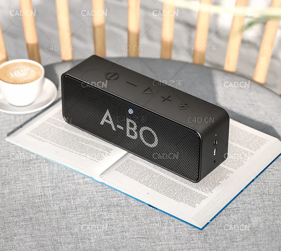 C4D OCTANE方形蓝牙音箱电子产品渲染 Speaker