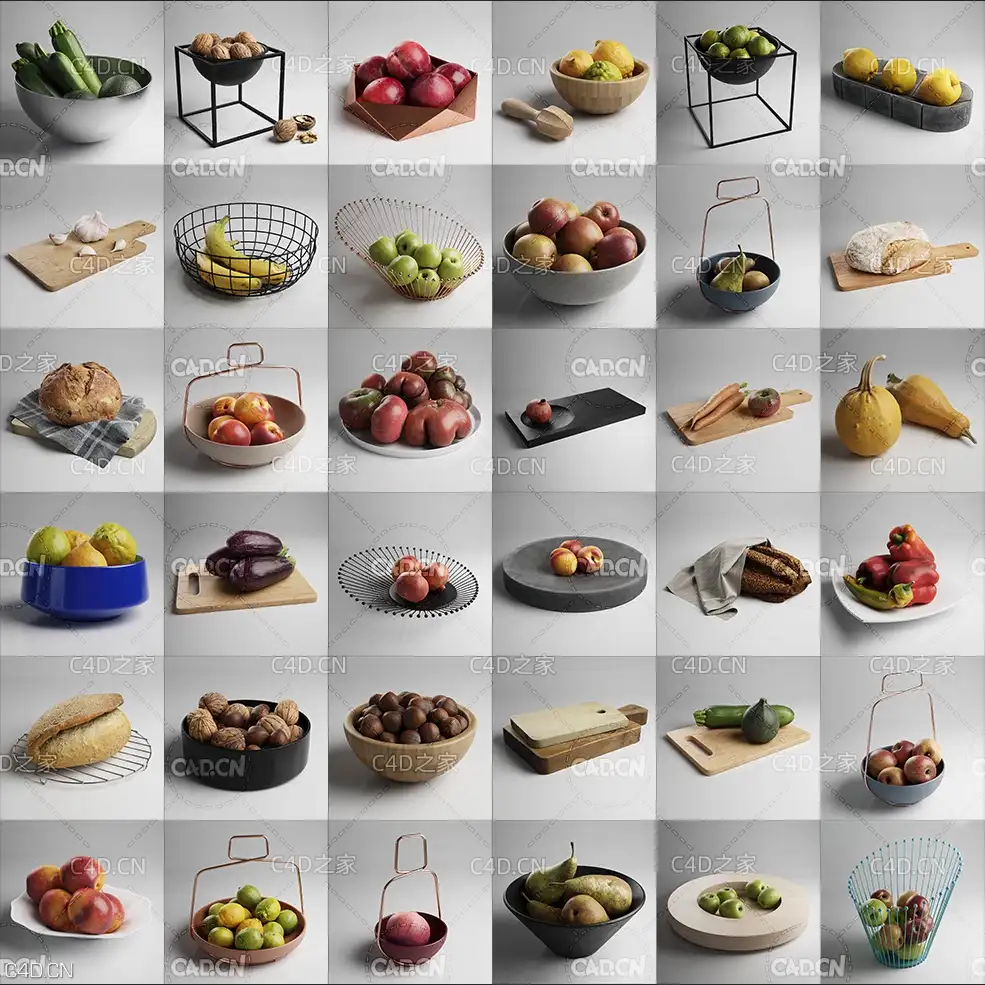 76组不错水果蔬菜3D模型合集 3DC Photogrammetry Vol01 - C4D之家 - 未命名-1.jpg