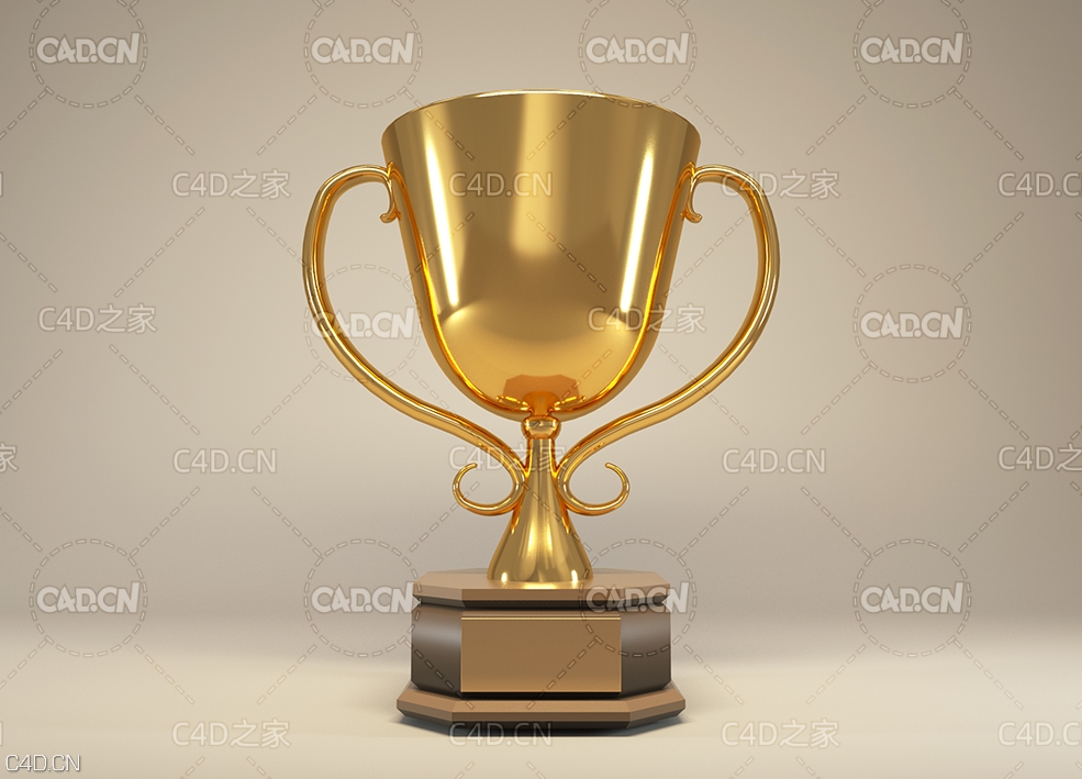 C4D OCTANE金色奖杯模型 - C4D之家 - 5d41632512f4e.jpg