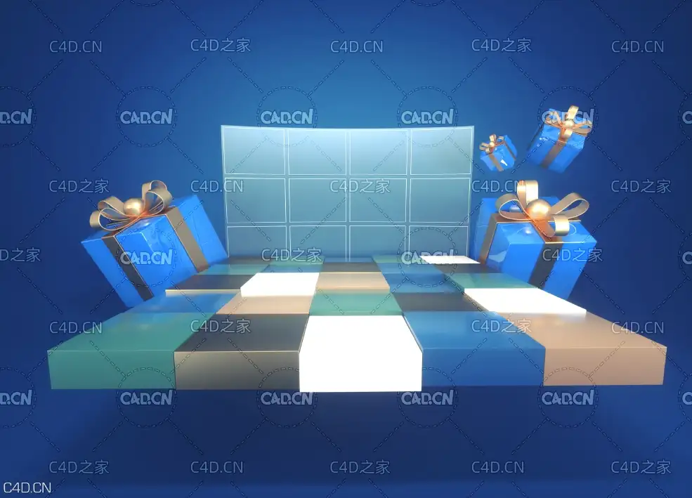 C4D OCTANE方格电商产品展示舞台背景 - C4D之家 - 0398.jpg