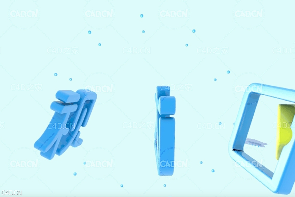 C4D标志logo动画工程文件