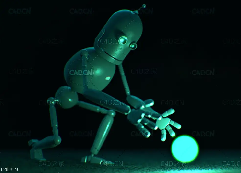 C4D卡通钢铁机器人绑定教程 Helloluxx – Learn. Intro to Character Rigging in C4D