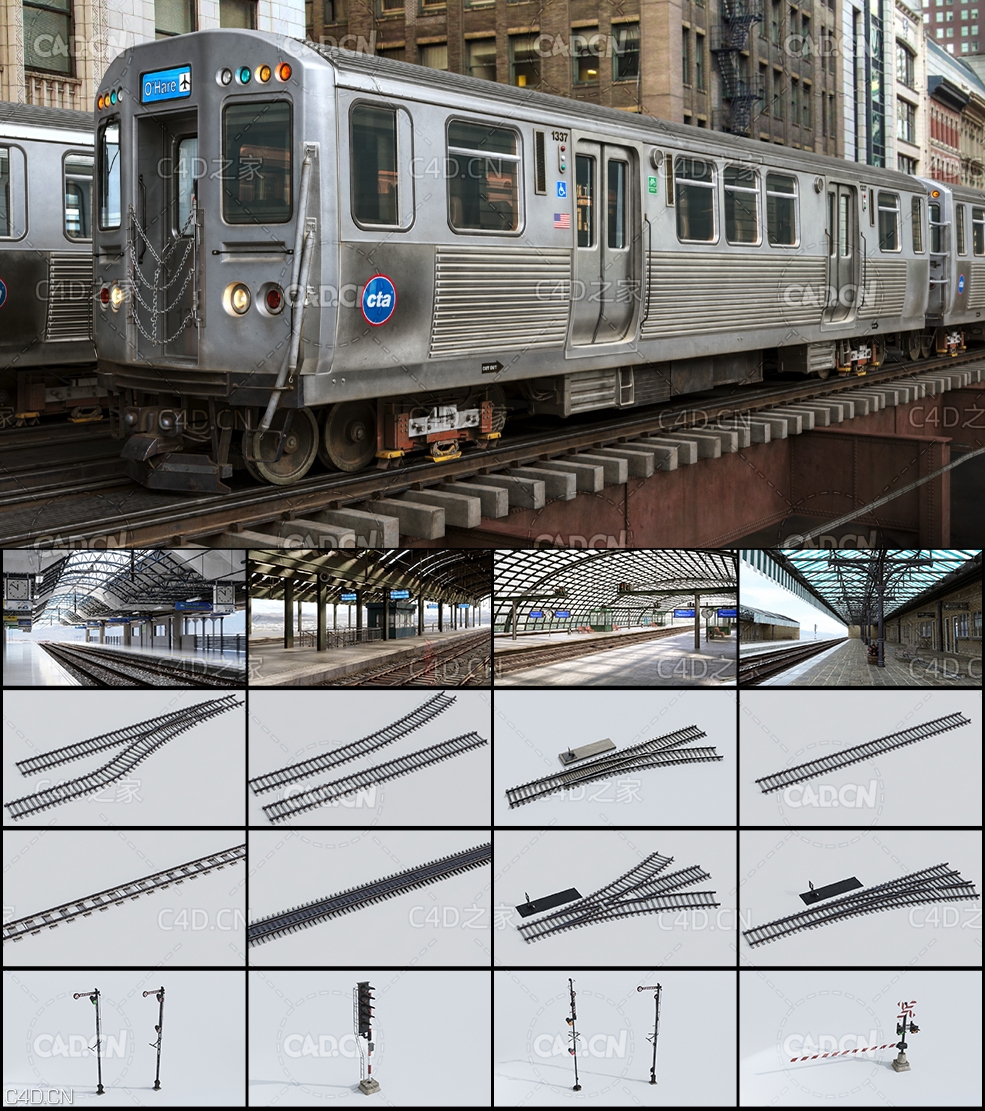 36个铁路配套模型合集 火车动车高铁地铁站火车站 Evermotion – Archmodels vol 223 - C4D之家 - 未命名-2.jpg